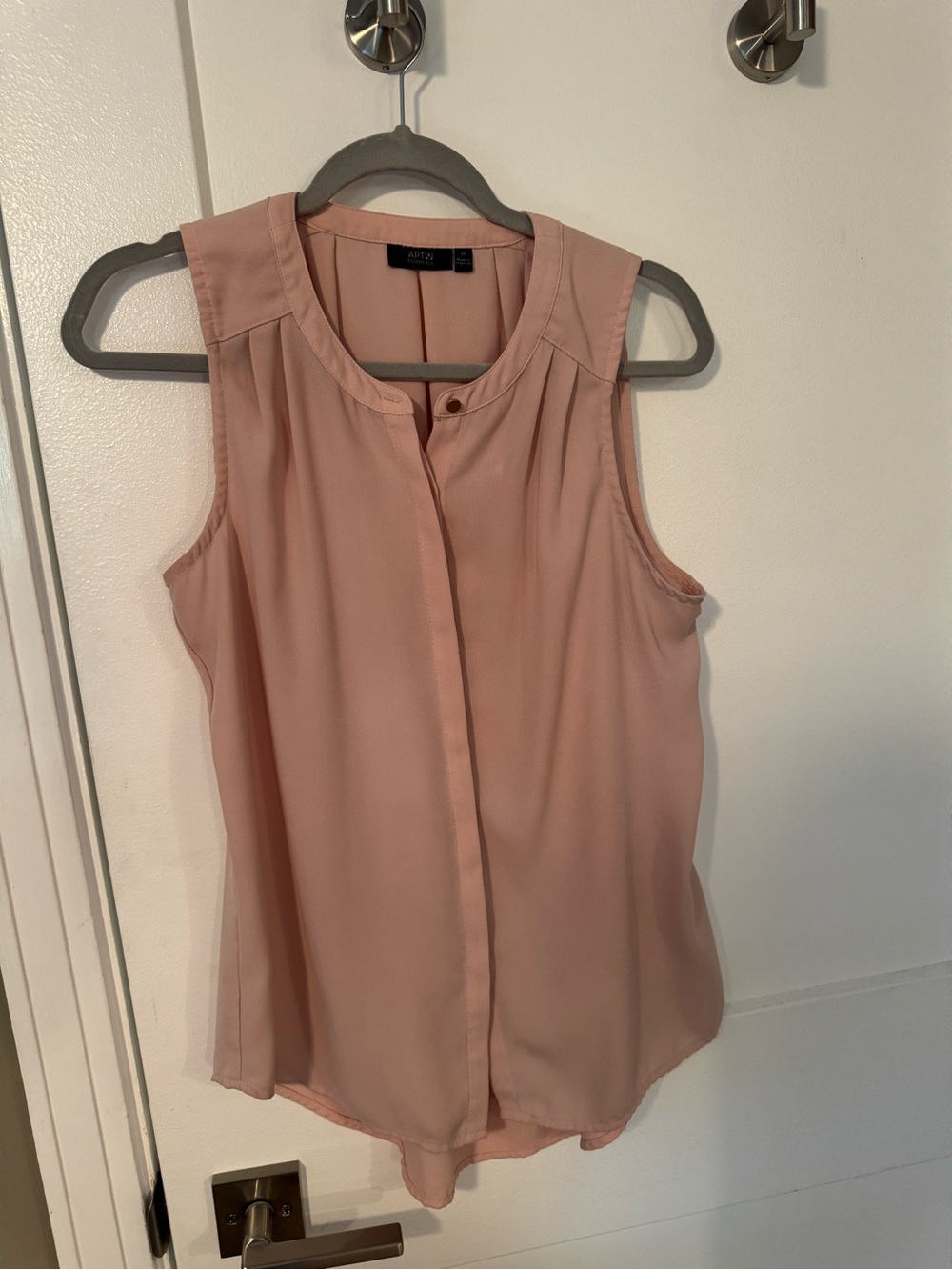Apt. 9 Blush Pink Sleeveless Button-Front Shell